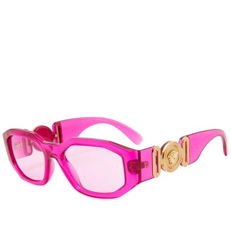 pink bag versace|Versace pink sunglasses.